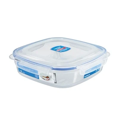 Abbildung von LocknLock TO GO Snackbox mit Fächern 1,5 L 3 Fächer Meal Prep Box für Obst und Gemüse 100% luft wasserdichte Vorratsdose Spülmaschinen &amp; Mikrowellengeeignet BPA Frei