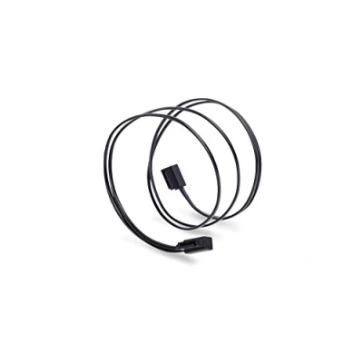 Abbildung von SilverStone SST CP11 500 SATA III 6 Gbps Kabel, ultra dünn, um 90 abgewinkelte Anschlüsse, 50 cm, schwarz