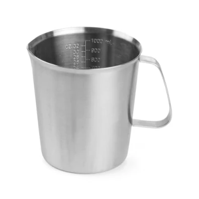 Abbildung von HENDI Messbecher, Schwere Ausführung, 1L, ø120x(H)135mm, Edelstahl