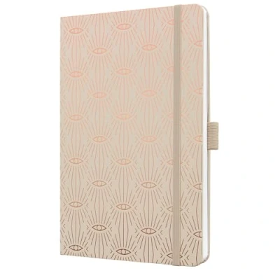 Abbildung von SIGEL JN357 Notizbuch Tagebuch Jolie, ca. A5, liniert, Hardcover, Gummiband, Stifteschlaufe, Einstecktasche, beige, vegan, aus nachhaltigem Papier