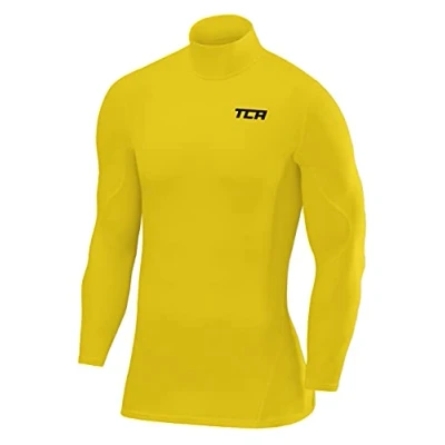Abbildung von TCA Herren SuperThermal Baselayer Langarmshirt, Kompressionshirt mit Stehkragen Gelb, M