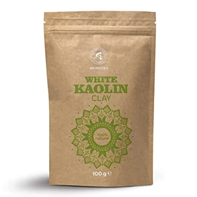 Abbildung von Kaolin Weiße Tonerde Pulver 100g Weißer Ton Chemiefrei Gesichtsreinigung Clay Kosmetikton für Masken und Peelings Haar Körperpflege
