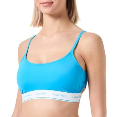 Abbildung von Calvin Klein Swimwear Bralette Bikinitop, Damen, Größe: Medium, Malibu blue