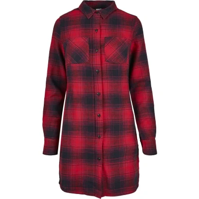 Abbildung von Urban Classics Blusenkleid, Damen, Größe: Medium, Darkblue/red