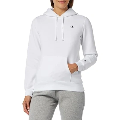 Abbildung von Champion Basic Hooded Kapuzenpullover, Damen, Größe: Large, White
