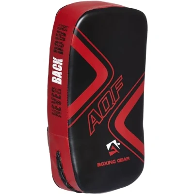 Abbildung von AQF Kampfsport Schlagpolster Kickboxen Muay Thai Strike Curved Arm Pad MMA Focus Boxing Karate UFC Punch Shield (Einzeln, Rot)