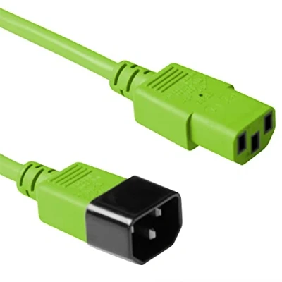 Abbildung von ACT Kaltgerätekabel 1,8m, C13 auf C14 Verlängerung, IEC Stecker Buchse 3 Pin AK5114 Grün