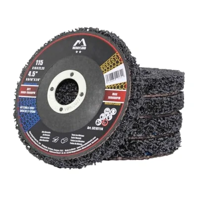 Abbildung von Merryland CSD Scheibe 115 Farbe Rost Winkelschleifer, 115mm Schwarz Reinigungsscheibe Entroster Metall Edelstahl Stahl Grobreinigungsscheibe Grobschleifscheibe 5 Stück, Craft Line SC107114 05