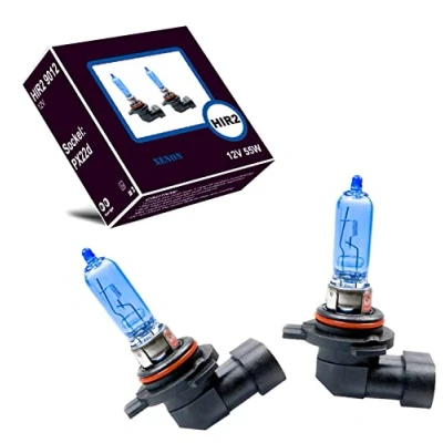 Abbildung von LIGHTWORLD24 2 x HIR2 9012 Halogen Birne 12V 55W Xenon Weiß Abblendlicht Fernlicht Nebelscheinwerfer Tagfahrlicht Auto Lampe Ersatz Sockel Px22d