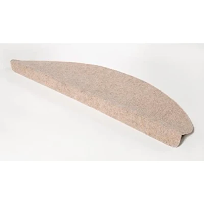 Abbildung von andiamo Stufenmatte Paris Treppenstufen Matten selbstklebend Treppenteppich 15er Set Stufenmatten innen als Schutz für die Treppe vor Kratzern und Abnutzung 23 x 65 cm beige