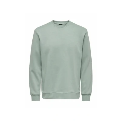 Abbildung von Only &amp; Sons Normal Geschnitten Rundhalsausschnitt Sweatshirt, Herren, Größe: Small, Chinois green