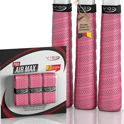 Abbildung von VIGO SPORTS PRO AIRMAX [3er Set] Overgrip Griffband Tennisschläger mit Anti Schweiß Technologie Dank spezieller Perforierung Tennis für optimale Schlägerkontrolle einfacher Montage
