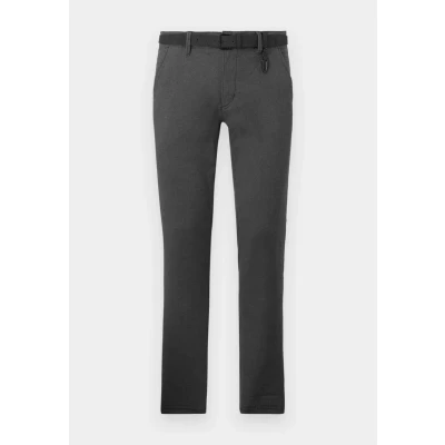 Abbildung von TOM Tailor Denim Structured Chinos WITH BELT Chino, Herren, Größe: 29x32, Anthracite