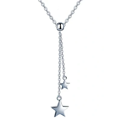 Abbildung von Yumilok 925 Sterling Silber Stern Sternchen Anhänger Halskette Verstellbare Kette mit Y für Damen Mädchen