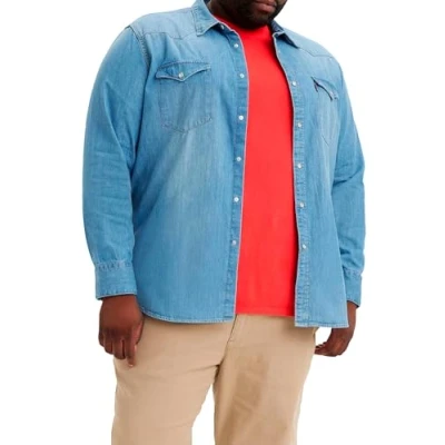Abbildung von Levi&#039;s Plus BIG Barstow Western Hemd, Herren, Größe: XXL, Esta noche