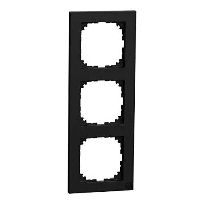 Abbildung von Schneider Electric Merten MEG4030 3603 M Pure Rahmen, Aus Recyceltem Ocean Plastic Material, 3fach, Schwarz Matt, IP20, IK03