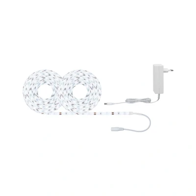 Abbildung von Paulmann 78977 LED Stripe SimpLED Komplettset 10 m 22W Lichtstreifen 6.500 K Tageslichtweiß Lichtband beschichtet, Weiß