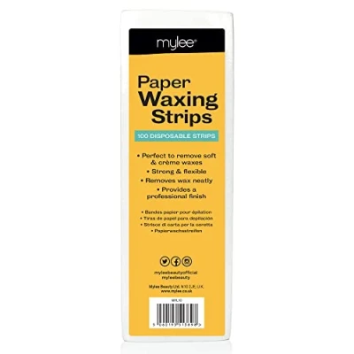 Abbildung von Mylee Professional Papierwachsstreifen (100er Pack) Hervorragend, langlebig und leicht, Salonqualität, zur Haarentfernung zu Hause oder im Salon