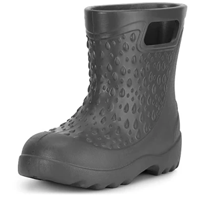 Abbildung von Ladeheid Kinder Mädchen Jungen leichte Eva Gummistiefel Regenstiefel LADW006 (Grün 1711, 24/25 EU)