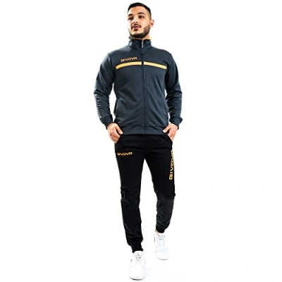 Abbildung von Givova, anzug givova eins full zip, blau/weib, 3XL