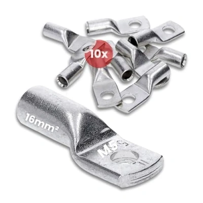 Abbildung von 10 Stück Kalitec HR16 5 Handelsübliche Rohrkabelschuhe 16mm² M5 I ohne Sichtloch Made in Germany