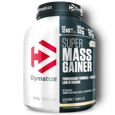 Abbildung von Dymatize Super Mass Gainer Gourmet Vanilla 2943g Weight Pulver + Kohlenhydrate, Creapure Kreatin, BCAAs und Casein