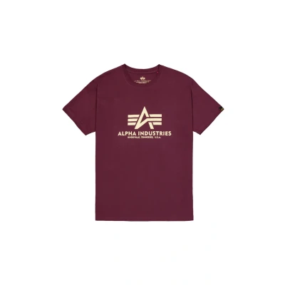 Abbildung von Alpha Industries Tshirt print, Herren, Größe: XL, Dark cherry