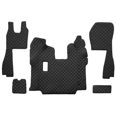 Abbildung von F CORE FL05 BLACK Fußmattensatz Eco Leder vorne 5 schwarz
