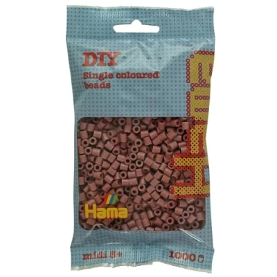 Abbildung von Hama Beutel mit Bügelperlen ca. 1000 Midi Perlen Mosaik Deko für Kinder ab 5 Jahren Rosenholz Rot