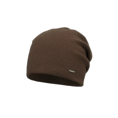 Abbildung von VIVISENCE Damen Beanie Mütze Winter Aus Warmem Wollgarn Klassische Herbst Wintermütze Gemütlich Mit Perfekter Passform DREI Falten Am Rücken Innenfutter Extra Komfort Modell 7085, Braun,Einheitsgröße