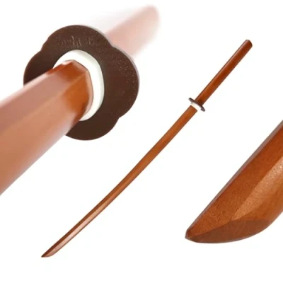 Abbildung von DEPICE Bokken Buche, Länge ca. 101 cm, Gewicht 500g, Tsuba, Haltering, Iaido Aikido, Japanisch
