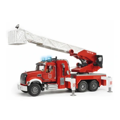 Abbildung von Bruder MACK Granite Feuerwehrleiterwagen mit Wasserpumpe