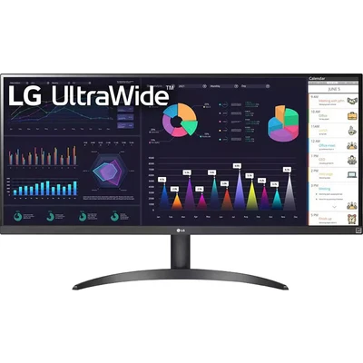 Abbildung von LG Electronics 34WQ500 B UltraWide™ Full HD 34&quot; (87cm), 2560 x 1080, 21:9, AMD FreeSync™, HDR10 and VESA DisplayHDR™ 400, IPS with sRGB 99% (Typ.), Waves MaxxAudio®, 5ms GtG Schwarz