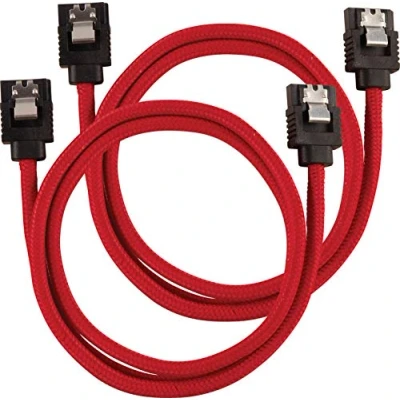 Abbildung von Corsair Premium Sleeved SATA 3 Kabel (6Gbps, 60 cm) Rot