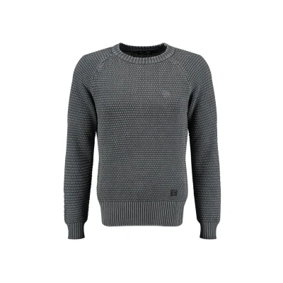 Abbildung von Key Largo Robbie Round Strickpullover, Herren, Größe: Small, Grey blue