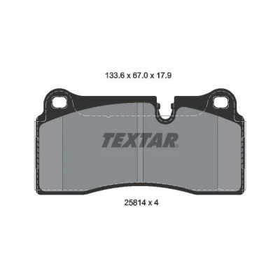 Abbildung von TEXTAR 2581401 Bremsbelagsatz für Verschleißwarnanzeiger vorbereitet BMW: 2 Coupe