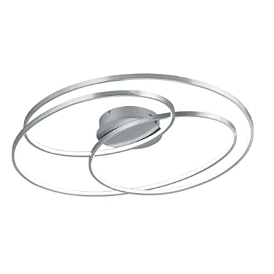 Abbildung von Trio Leuchten LED Deckenleuchte Gale 673918007, Metall Nickel matt, inkl. 50 Watt, Switch Dimmer