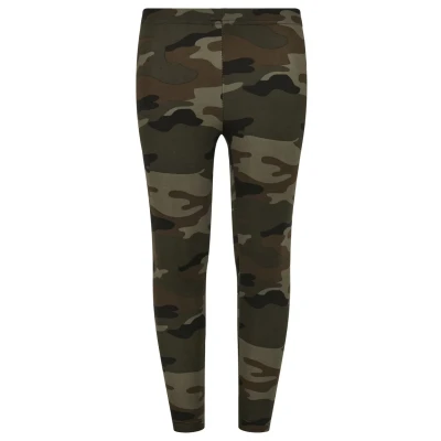 Abbildung von Urban Classics CAMO Leggings Hosen für Kinder, Größe: 110/116, Wood camouflage