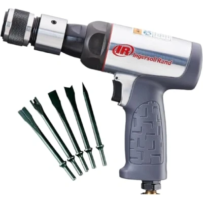 Abbildung von Ingersoll Rand Druckluft Hammer 123MAXHK, Leistungsstarker mit Meissel, elektrischer und pneumatik Bohrhammer kurzem Zylinder im Set