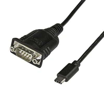 Abbildung von StarTech.com USB C auf Seriell Adapter mit COM Retention zu RS232 Kabel DB9 Windows / MacOS Linux kompatibel