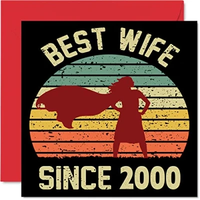 Abbildung von 24. Karte Hochzeitstag Jahrestag für Ehefrau Bester Alles Gute zum Hochzeits Jubiläum Karten den Partner, 145mm x Grußkarten Vierundzwanzig Jahrestage