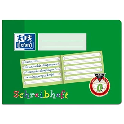 Abbildung von Oxford Schreiblernheft, A5 quer, Lineatur 0, 16 Blatt, grün