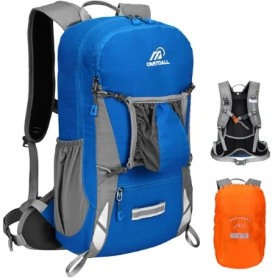 Abbildung von LOCAL LION Fahrradrucksack Wanderrucksack 18L mit Regenschutz für Damen Herren Rucksack Rückenbelüftung wasserdicht zum Radfahren Sport Schule Wandern Alltagsleben Camping