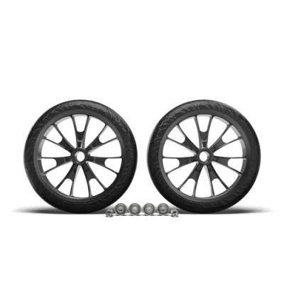 Abbildung von Hudora Unisex Erwachsene Ersatzrollenset 3099710640 Ersatzrollenset, Schwarz, 205 mm