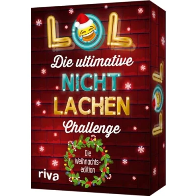 Abbildung von LOL Die ultimative Nicht lachen Challenge Weihnachtsedition: Mit den besten Witzen, Flachwitzen, Scherzfragen. Tolles Partyspiel zu Nikolaus, im Adventskalender. Ab 8 Jahren