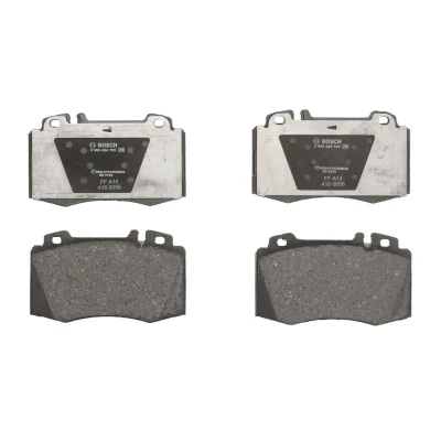 Abbildung von BOSCH 0 986 424 705 Bremsbelagsatz Low Metallic mit Anti Quietsch Blech MERCEDES BENZ: ML Class, S Class Saloon, SL Convertible