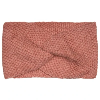 Abbildung von styleBREAKER Damen Strick Stirnband mit Waffelpatent Strickmuster und Twist Knoten, warmes Winter Haarband, Headband 04026060, Farbe:Altrose