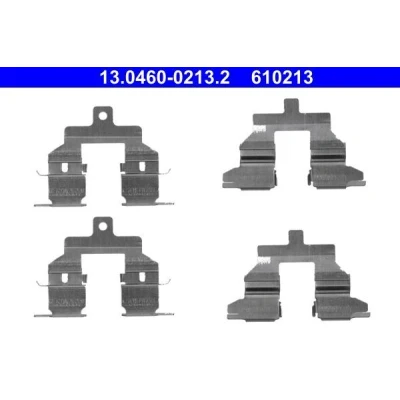 Abbildung von ATE 13.0460 0213.2 Zubehörsatz, Scheibenbremsbelag NISSAN: X Trail, Qashqai / Qashqai+2 I, 2
