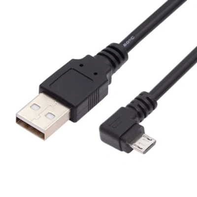 Abbildung von chenyang USB auf Micro Kabel, 2.0 Stecker 5 poliger 90 Grad nach links abgewinkeltes Lade Datenübertragungs Verlängerungskabel 1.0M
