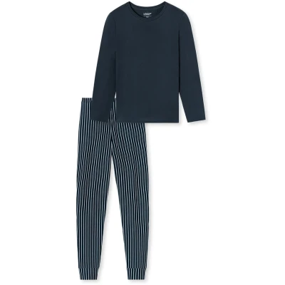 Abbildung von uncover by Schiesser Nightwear Nachtwäsche Set, Damen, Größe: 36, Dunkelblaugem
